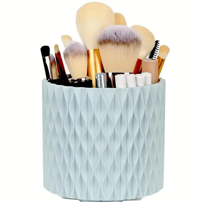 360° Rotating 5 Slot Makeup Brushes Holder Organizer Multi-Functional Desk Storage Cosmetics Storage for Vanity Desktop Bathroom RELUX.STORE
