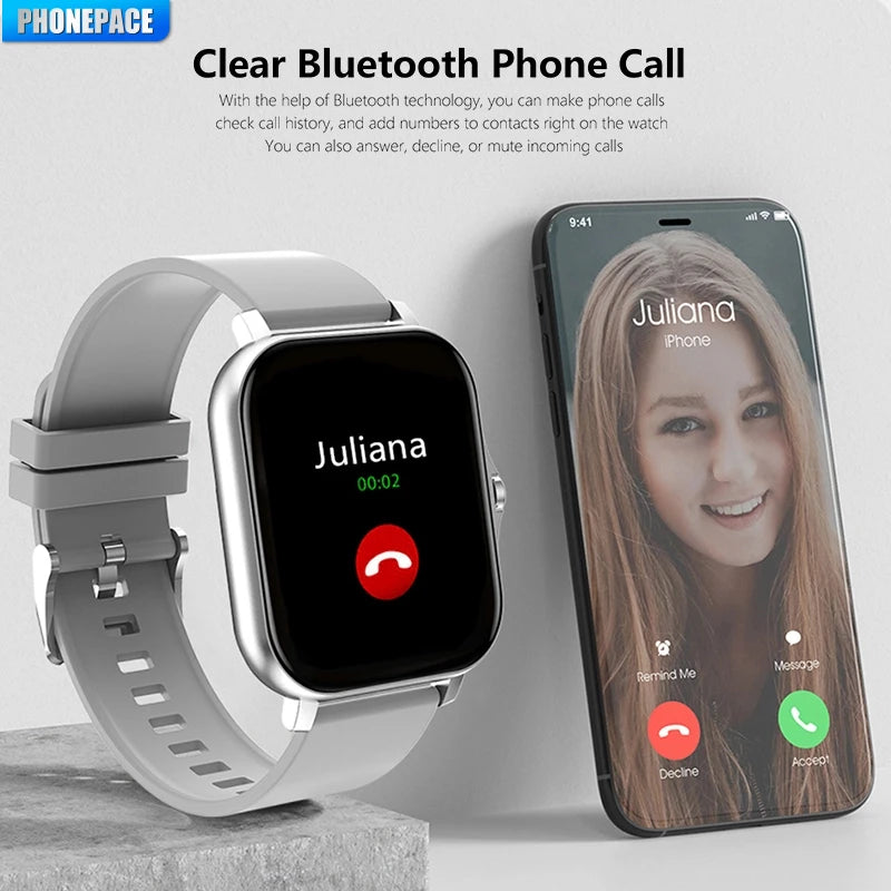PHONEPACE Y13 Smart Watch with Call Function Fitness Tracker Heart Rate Monitor Alarm Clock for Outdoor Sports Monitoring