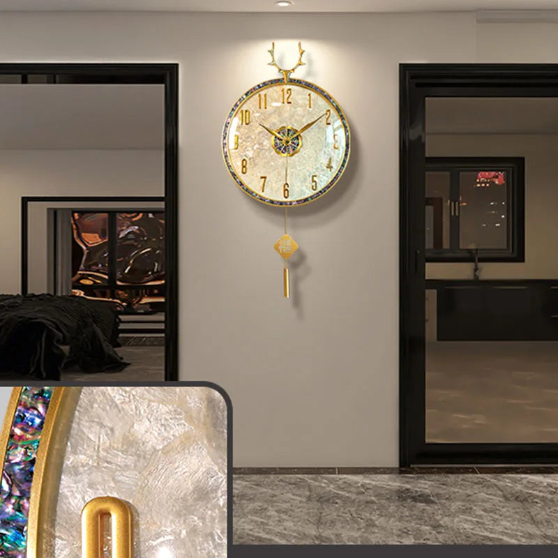 Large Luxury Wall Clocks Modern Cute Restaurant Nordic Fashion Wall Watch Creative Round Relogio De Parede Home Decoration RELUX.STORE