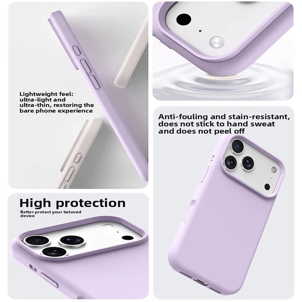 DIVI Silicone Phone Case For iPhone 17 Pro Case Pro Max Bumper Shockproof Cover Liquid Silicone Phone Case For iPhone 17 Air RELUX.STORE