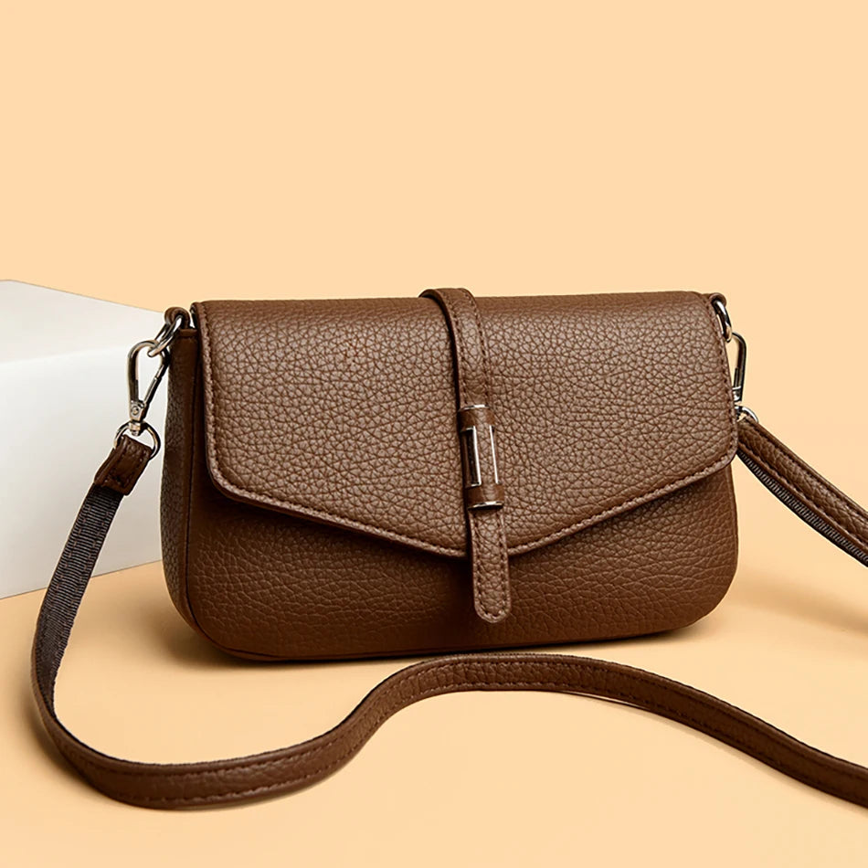 Fashion Luxury Leather Mini Backpack for Women, Small Retro Phone Crossbody Bag, Elegant Shoulder Purse, Trendy Designer Handbag RELUX.STORE