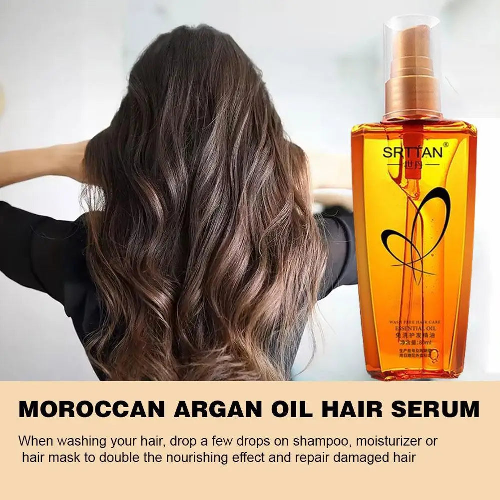 Moroccan Argan Oil Hair Serum Lightweight Hair Oil Mist For Split Ends, Frizzy Hair And Flyaways, Hair Oil Repair- Gloss Shine RELUX.STORE