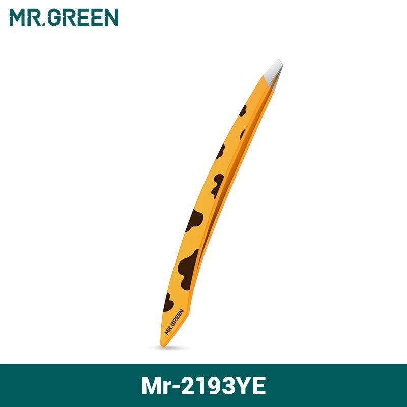 MR.GREEN Curve Handle Eyebrows Tweezers Professional Fine Hairs Puller Makeup Tools Stainless Steel Beauty Clips Removal RELUX.STORE