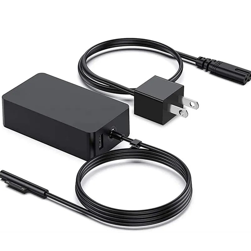 “65W 15V 4A Power Adapter for Microsoft Surface Pro/Go/Book – Fast Laptop Charger for Surface Pro 4/5/6/7/8/9, Go 1/2/3, Book 1/2/3/4 | Compatible with Models 1866, 1867, 1706, 1800, 1796”