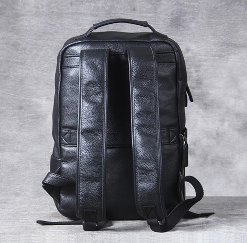 Vintage Crazy Horse Genuine Leather Backpack Men Backpack Laptop Leather Daily Bagpack Male Rucksack Trave Hiking Knapsack Large