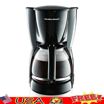 12 Cup Coffee Maker Automatic Shut-Off Water Level Indicator Easy Brew Programmable Coffee Machine Kitchen Appliance