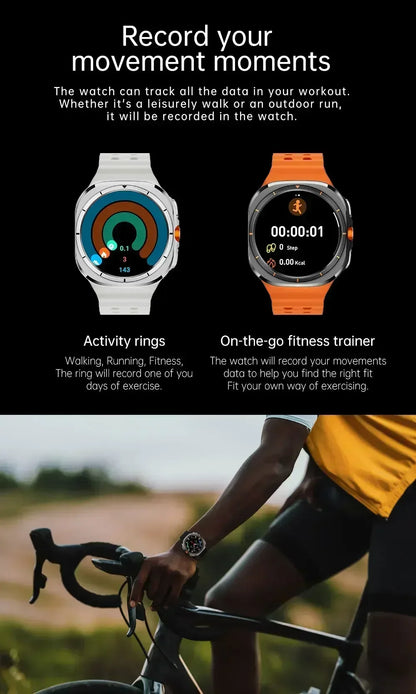 2025 New W7 5G Fitness Smart Watch Full Network GPS NFC Call Information Display Men's Sports Watch Application Download