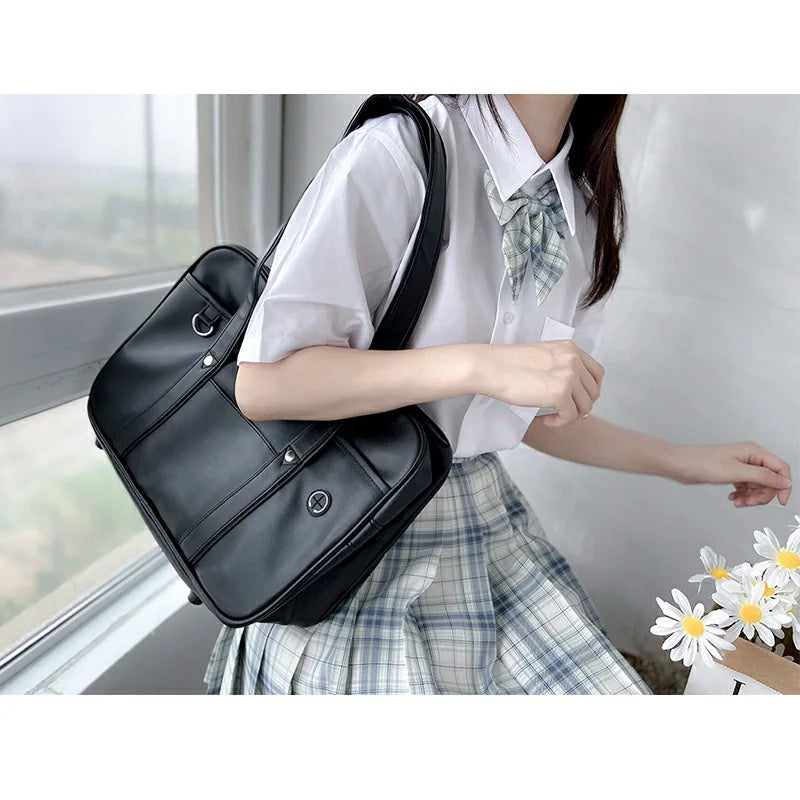 Japanese Casual PU Shoulder Bag Junior High School Students School Bag Handbag Anime Uniform Bag Tote Bags for Women Bolsos RELUX.STORE