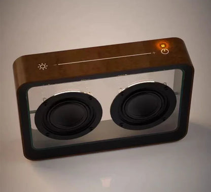 Wireless Bluetooth Speaker with Duel Horn Transparent Comfortable Reading Light Portable Stereo HIFI Sound Quality Music Box