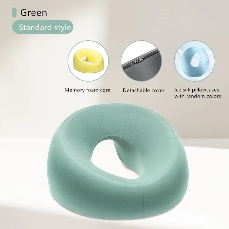 Ergonomics Lying Down Pillow Memory Foam Breathable Head Rest Support Pillow Body Massage Face Rest Pillow for Beauty Salon