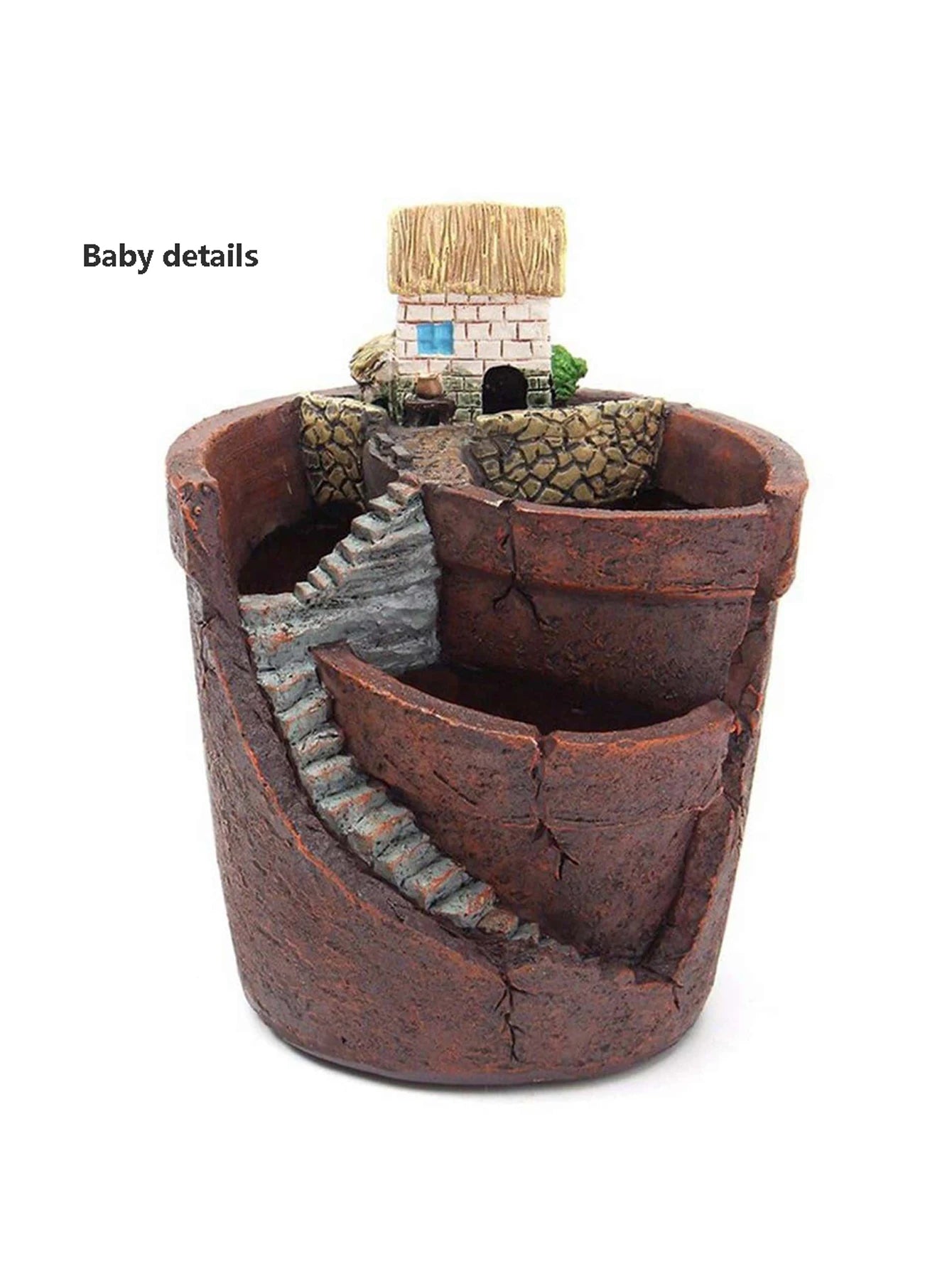 Nordic creative round succulent flower pot Lazy succulent pot succulent plant mini cartoon resin flower pot RELUX.STORE