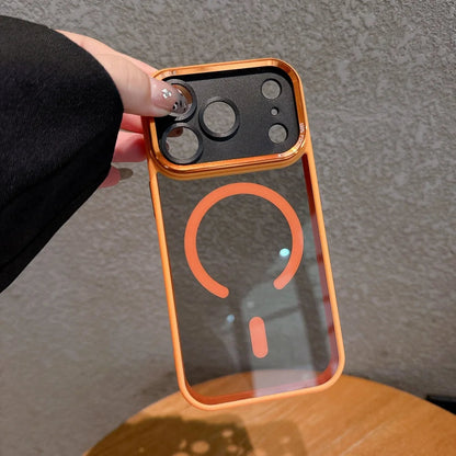 Transparent Magnetic Phone Case For iPhone 17 16 15 14 13 12 11 Pro Max Plus 17Air Metal Lens Protection Shockproof Hard Cover RELUX.STORE