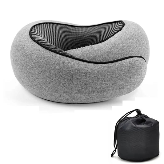 Travel Neck Pillow Memory Foam U-shaped Pillow Snail Style Travel Neck Support Portable Adjustable Soft Noon Break Sleep Pillows RELUX.STORE