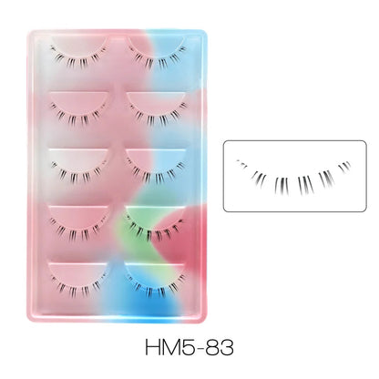 10Pairs Bottom Eyelashes Manga Lower Lashes Clear Band Wispy Small Flame Under Eye Lashes Korean Makeup Cosplay Tools RELUX.STORE