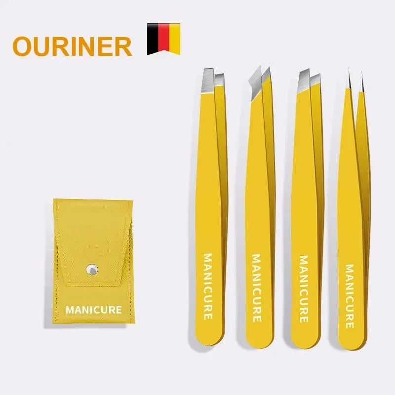 Eyebrow Tweezer Colorful Hair Beauty Fine Hairs Puller Stainless Steel Slanted Eye Brow Clips Removal Makeup Tools RELUX.STORE