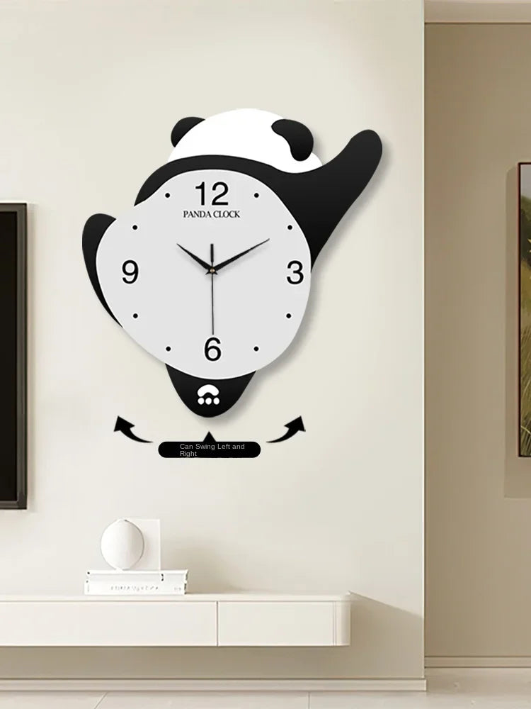 Panda Glowing Swinging Wall Clock HOT SALES