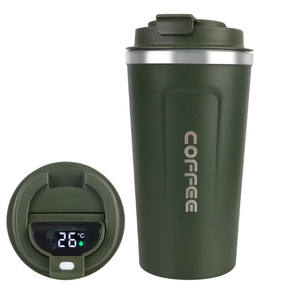 Thermo Cafe Coffee Mug Car Thermos Mug 380/510ML Leak_Proof Travel Thermo Cup for Tea Water Coffee Double Stainless Steel RELUX.STORE