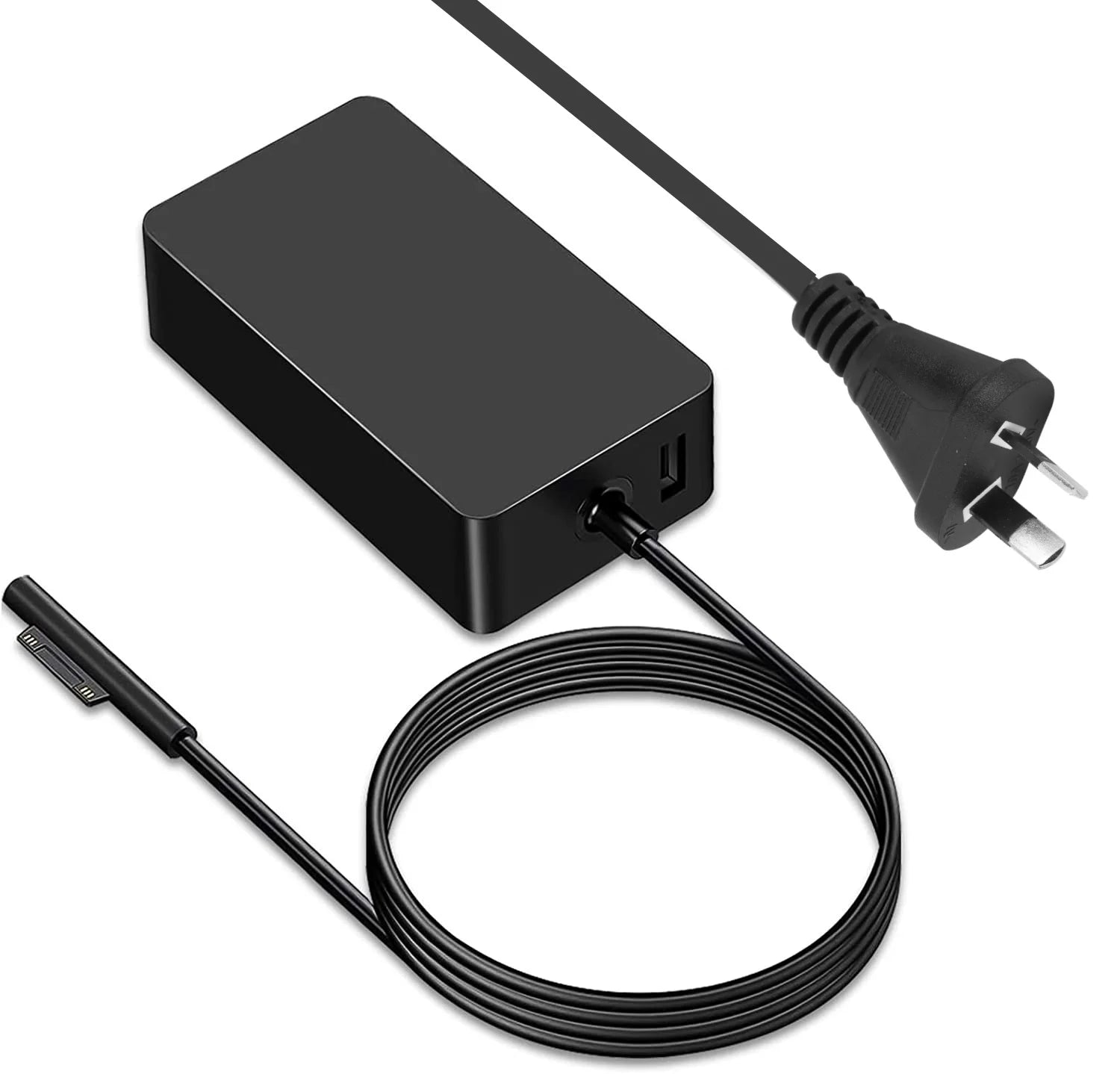 “65W 15V 4A Power Adapter for Microsoft Surface Pro/Go/Book – Fast Laptop Charger for Surface Pro 4/5/6/7/8/9, Go 1/2/3, Book 1/2/3/4 | Compatible with Models 1866, 1867, 1706, 1800, 1796”