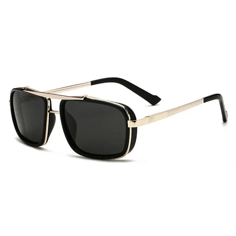 New Sunglasses Punk Sunglasses New Men's Square Uv400 Twin-beam Aviator Sunglasses RELUX.STORE