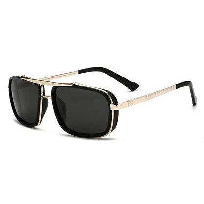 New Sunglasses Punk Sunglasses New Men's Square Uv400 Twin-beam Aviator Sunglasses RELUX.STORE