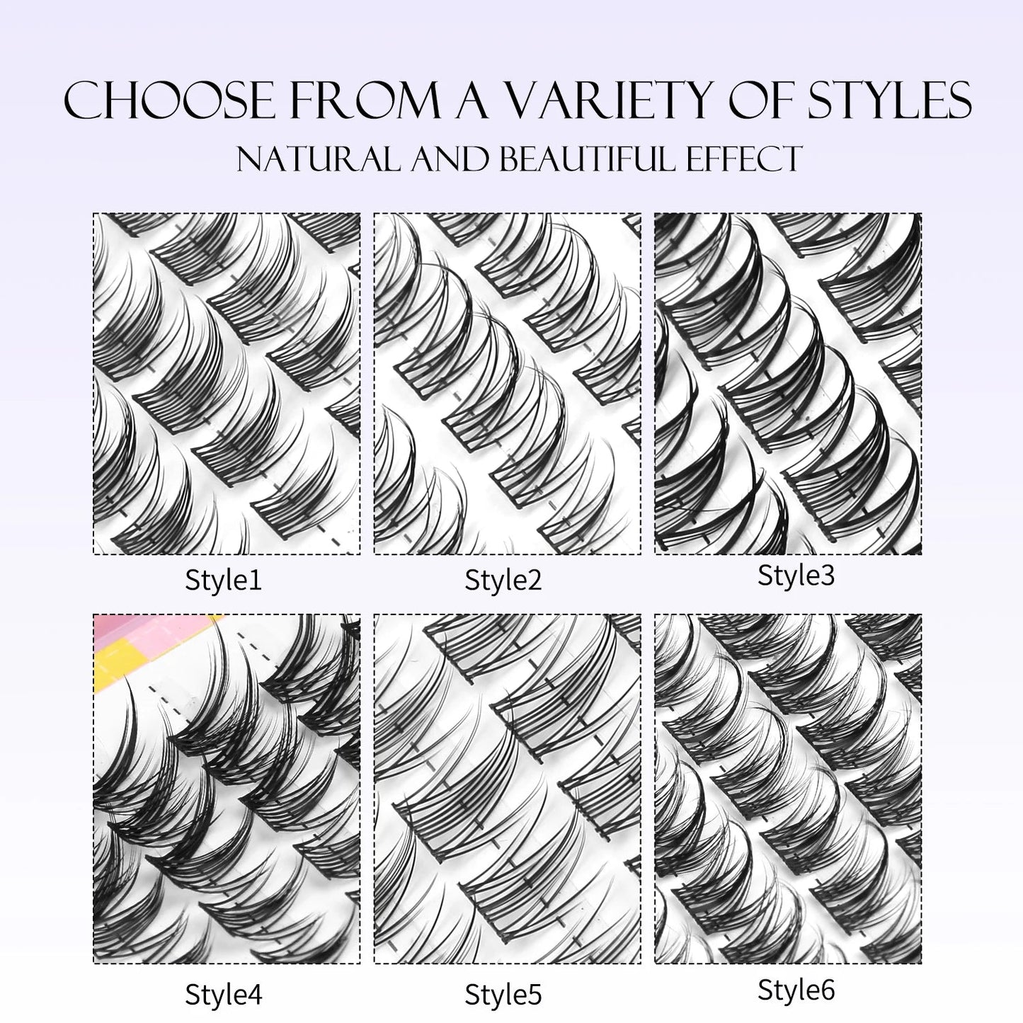 GROINNEYA Eyelashes Clusters 320 pcs Natural Eyelash extension Cluster Lashes Volume Mixed Tray Lashes Cluster Natural Lashes RELUX.STORE