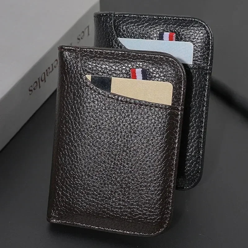 Portable Super Slim Soft Wallet for Men PU Leather Mini ID Credit Card Wallet Purse Card Holders Wallet Thin Small Short Wallets RELUX.STORE