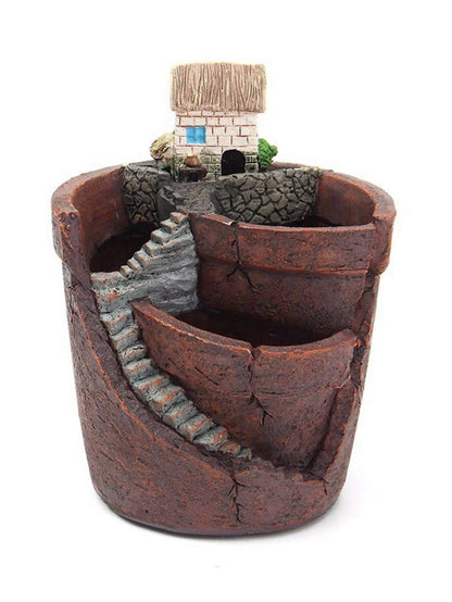 Nordic creative round succulent flower pot Lazy succulent pot succulent plant mini cartoon resin flower pot RELUX.STORE