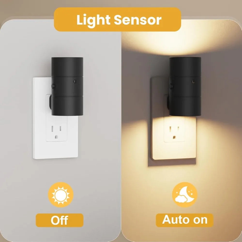 1/2/4Pack Night Lights Plug into Wall Dimmable LED Nightlight with Light Sensor Adjustable Brightness for Hallway Bedroom