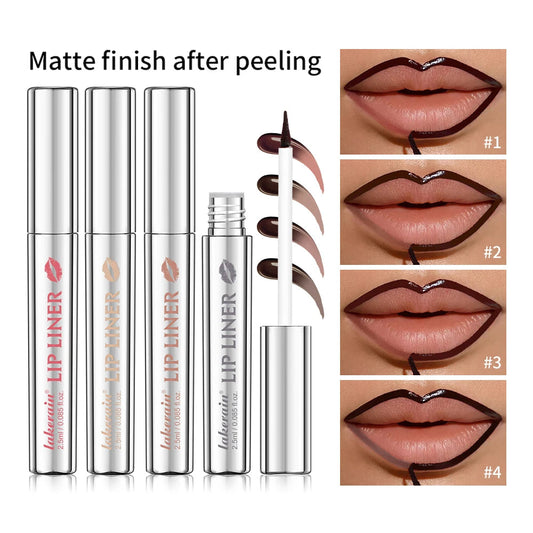 Waterproof Lip Liner Peel Off Tattoo Lipgloss Waterproof Long Lasting Matte Lip Tint Brown Contour Tear-off Lips Stain Cosmetic RELUX.STORE