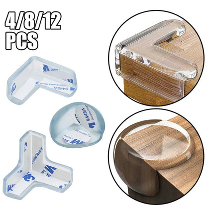 4pcs/8pcs/12pcs Children Baby Safety Silicone Protector Table Corner Edge Protector Child Anti-collision Edge Protector RELUX.STORE