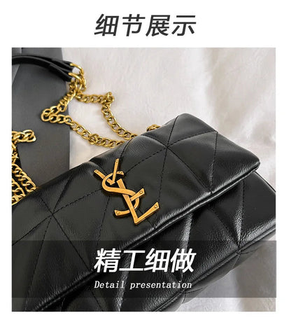 New Xiaoxiangfeng diamond grid chain bag, stylish and versatile, large capacity diagonal span small square bag RELUX.STORE