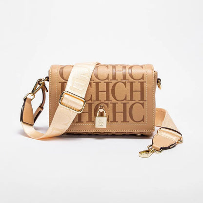Fashion Design Model Metal Accessories Buckle Women's Shoulder Bag Luxury Brand 2025 Fashion Solid Colour Printed Head Bag RELUX.STORE