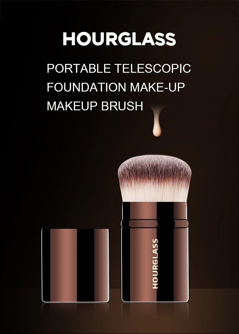 Hourglass Makeup Brush- No.22 Retractable Blush Brush Soft and Skin-friendly Fiber Hair Fashion Design Single Face Brush RELUX.STORE