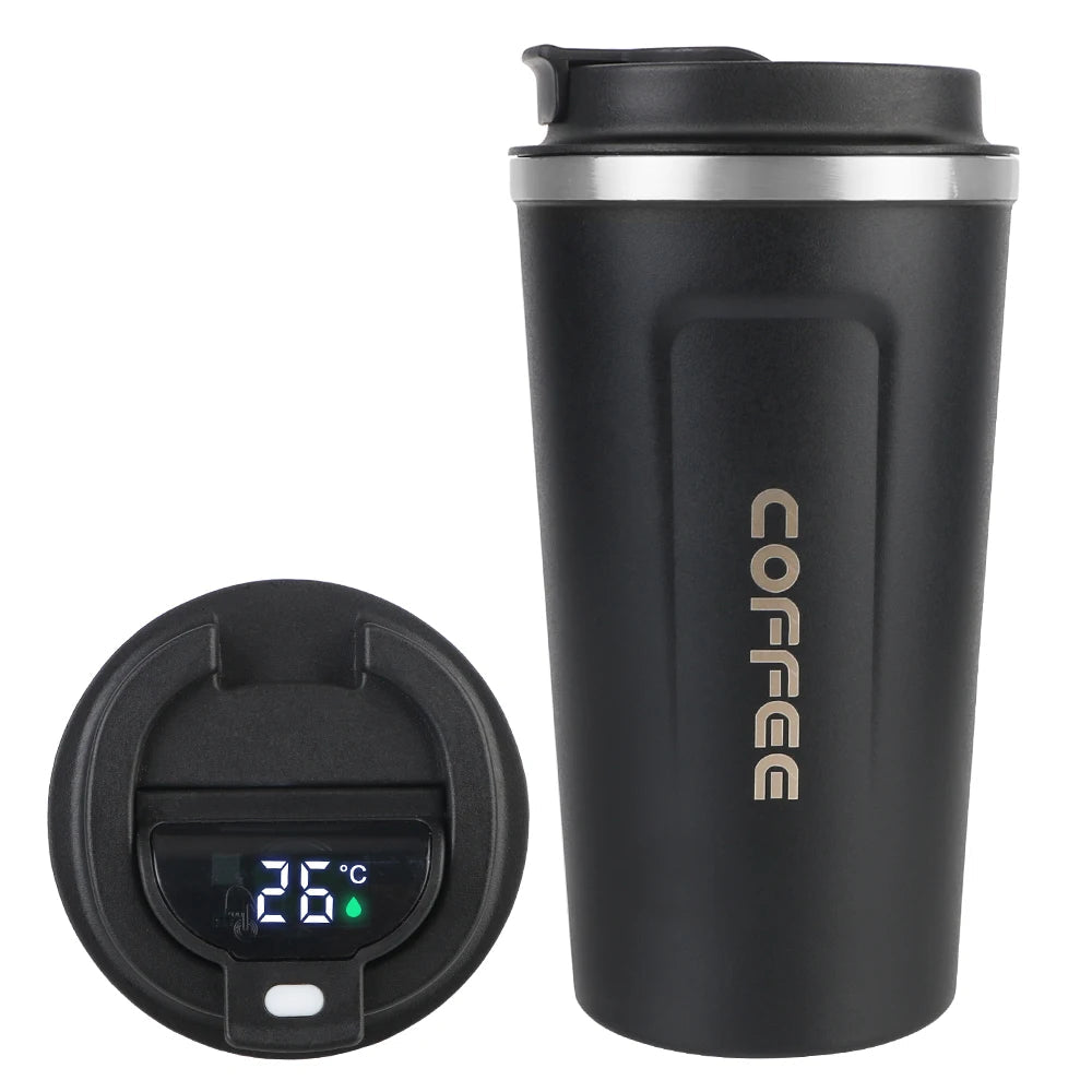 Thermo Cafe Coffee Mug Car Thermos Mug 380/510ML Leak_Proof Travel Thermo Cup for Tea Water Coffee Double Stainless Steel RELUX.STORE