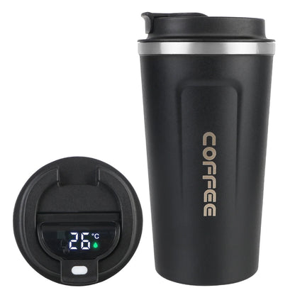 Thermo Cafe Coffee Mug Car Thermos Mug 380/510ML Leak_Proof Travel Thermo Cup for Tea Water Coffee Double Stainless Steel RELUX.STORE