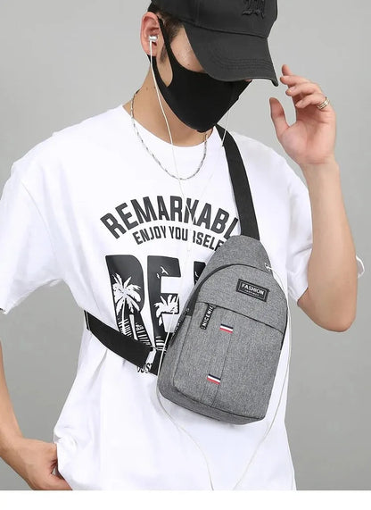Fashionable and Trendy Lightweight Single Minimalist Shoulder Crossbody Bag for Men with Large Capacity for Leisure and Sports RELUX.STORE