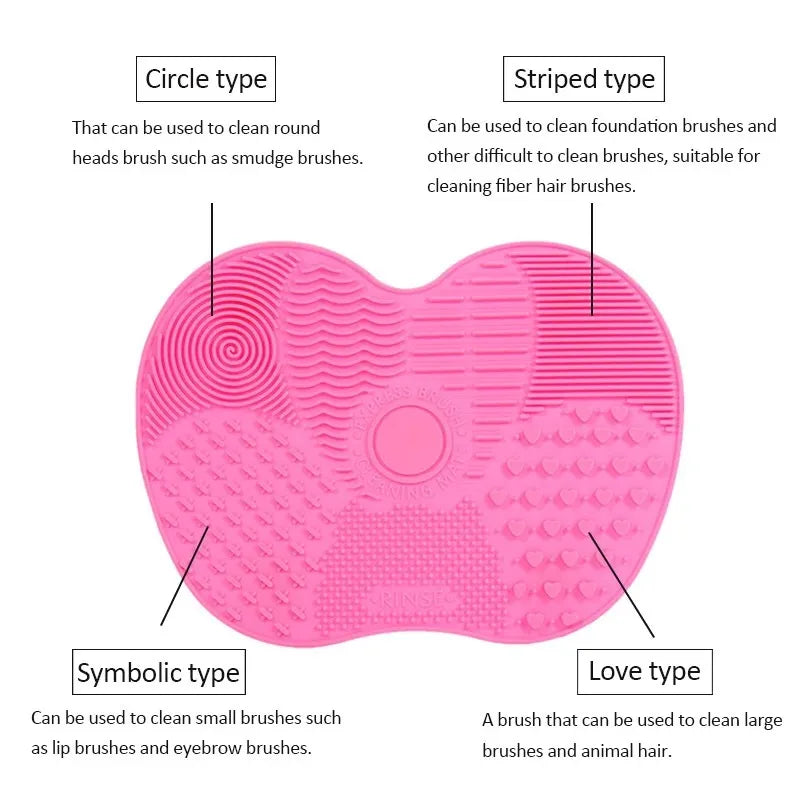 Silicone Brush Cleaner Cosmetic Make Up Washing Brush Gel Cleaning Mat Foundation Makeup Brush Cleaner Pad Scrubbe Board RELUX.STORE
