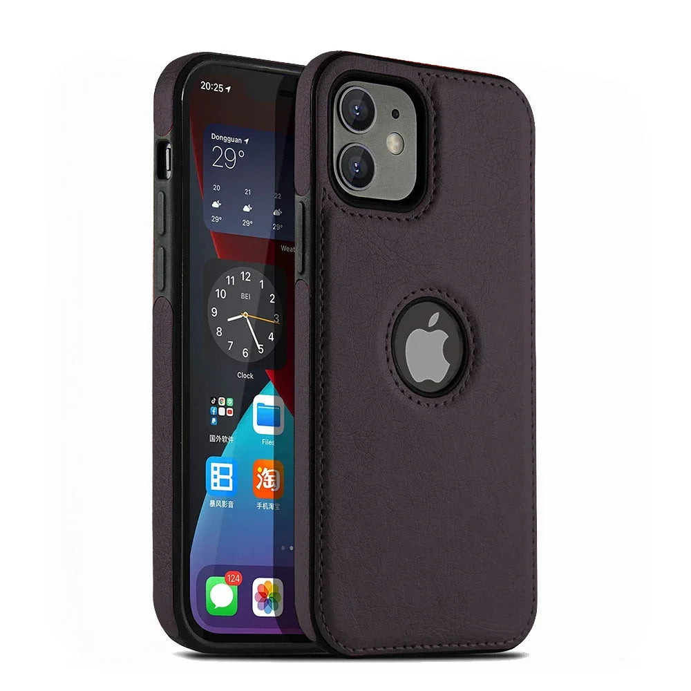 Ultra Thin Slim Business Leather Cover For iPhone 17 Air 16E 16 15 14 12  Pro Max 13 Mini Shockproof Phone Case RELUX.STORE