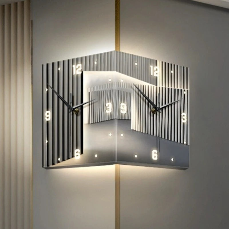 Nordic Wall Clocks Art Decor Led Elegant Wall Clock Modern Luxury Design Aesthetic Electronic Clocks Living Room Decorations