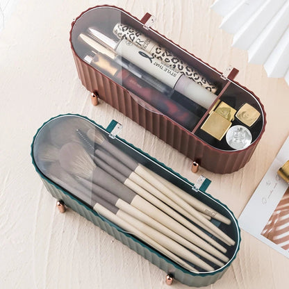Cotton Swab Organizer Holder Cotton Pad Storage Box Transparent Remover Paper Makeup Box With Lid Dustproof Desktop Makeup RELUX.STORE