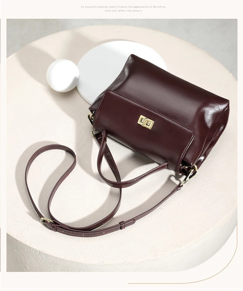 Women Cowhide Genuine Leather Tote Bag Lady Designer Luxury Soft Leather Handbag Fashion Crossbody Bags Female Shoulder Handbag RELUX.STORE