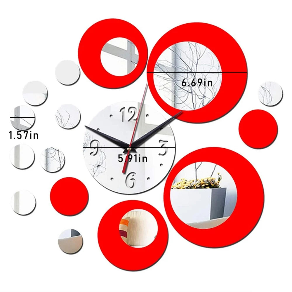 2024 New Wall Clock Watch Quartz Acryli Mirror Modern Wall Stickers 3D Arrival Design Luxury Cllocks Living Room Decration RELUX.STORE