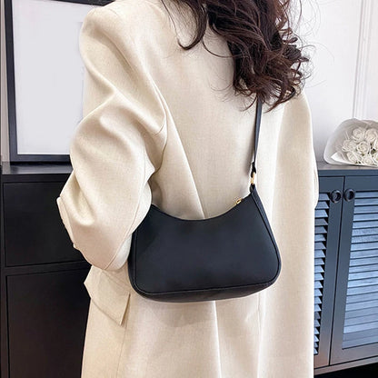 Retro Solid Color PU Leather Shoulder Underarm Bag Women's Fashion Handbags Hobos Purses and Handbag Ladies Crossbody Bags