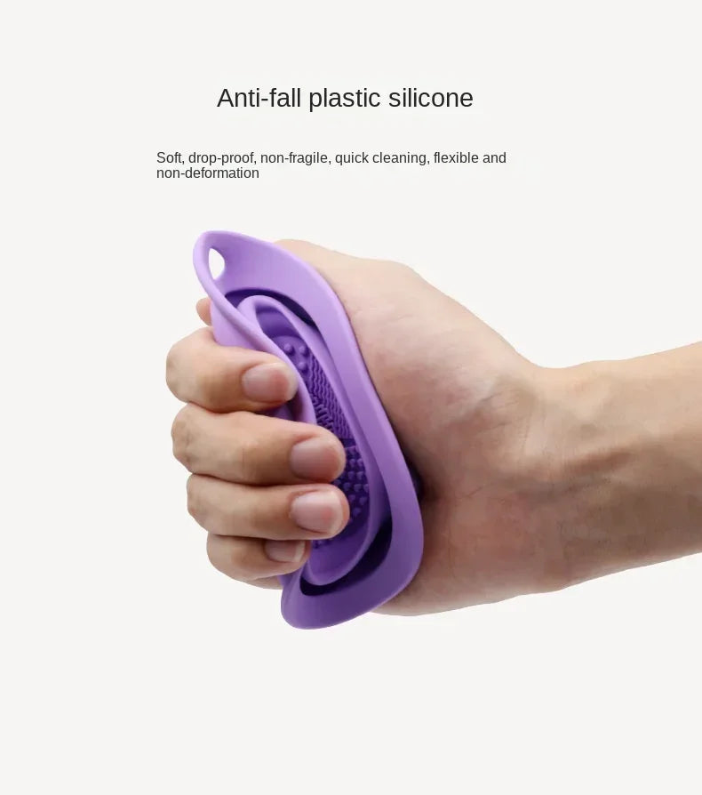 Silicone Makeup Brush Cleaner Folding Powder Puff Cleaning Bowl Eyeshadow Brushes Washing Soft Mat Beauty Tools Scrubber Box RELUX.STORE