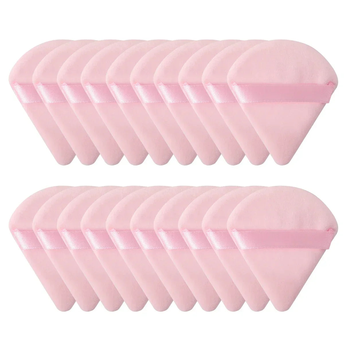 10/20Pcs Triangle Velvet Powder Puff Pizza Flours Mini Face Makeup Sponge Cosmetics Washable Lightweight Makeup Tool RELUX.STORE