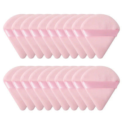 10/20Pcs Triangle Velvet Powder Puff Pizza Flours Mini Face Makeup Sponge Cosmetics Washable Lightweight Makeup Tool RELUX.STORE