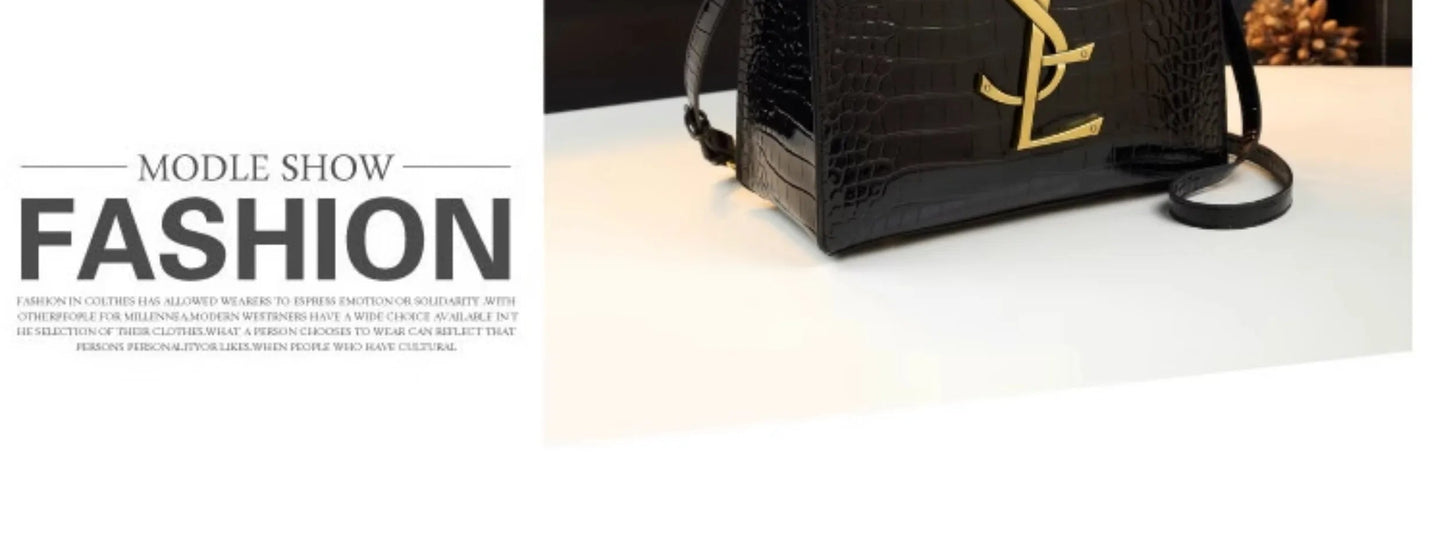 2025 New Arrival All-match Crocodile Pattern Atmospheric Middle-aged Women's Bag Large Capacity Portable Tote Bag Handbags RELUX.STORE