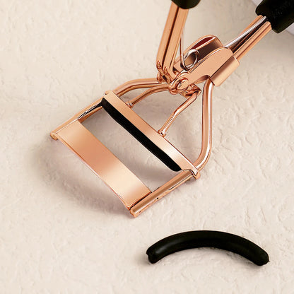 Portable Eyelash Curler with 15 Silicone Pads and Stainless Steel Eyelash Curler, Used for Eyelash Extension and Curling Tools RELUX.STORE