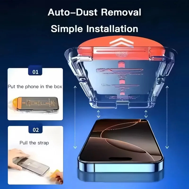 1/2/3 Pack Dust Free Screen Protector For iPhone 17 16 Pro Max 17 Air 16 Plus Oleophobic HD Clear Tempered Glass Easy to install RELUX.STORE