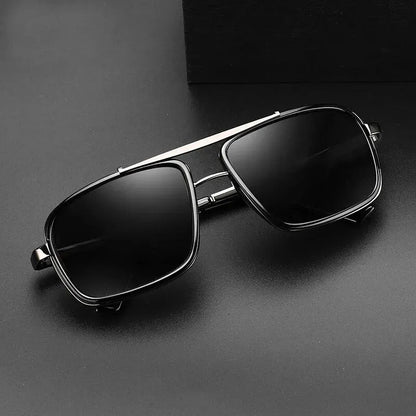 New Sunglasses Punk Sunglasses New Men's Square Uv400 Twin-beam Aviator Sunglasses RELUX.STORE